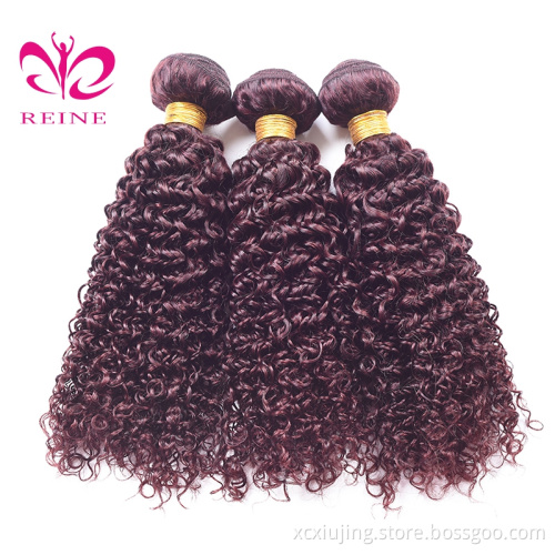 Wholesale malaysian color 99j hair weave dark red braiding hair cheap straight 100% malaysian human hair extension